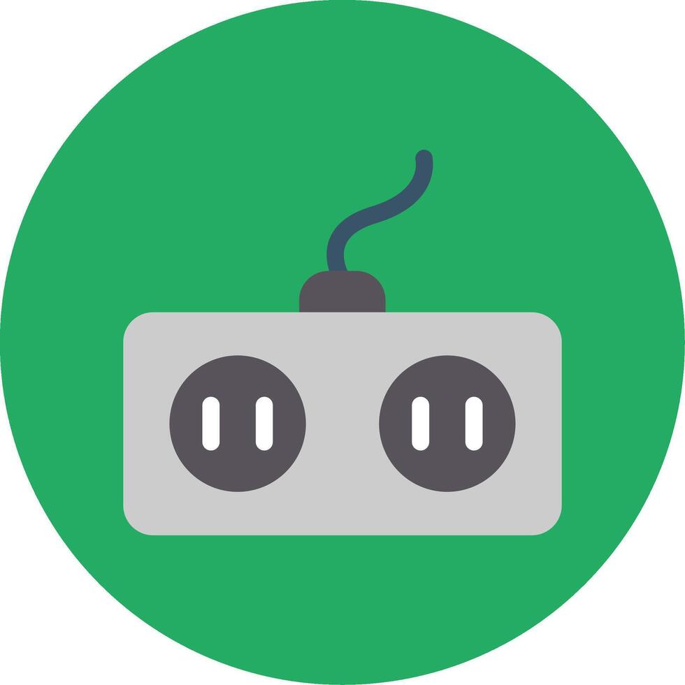 Power Socket Flat Multi Circle Icon vector