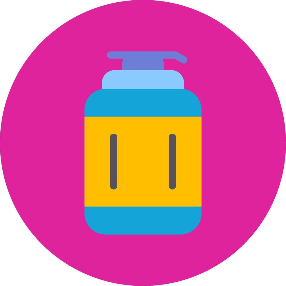 Lotion Flat Multi Circle Icon vector