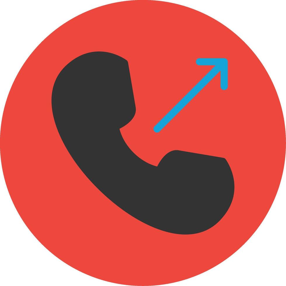 Phone Call Flat Multi Circle Icon vector