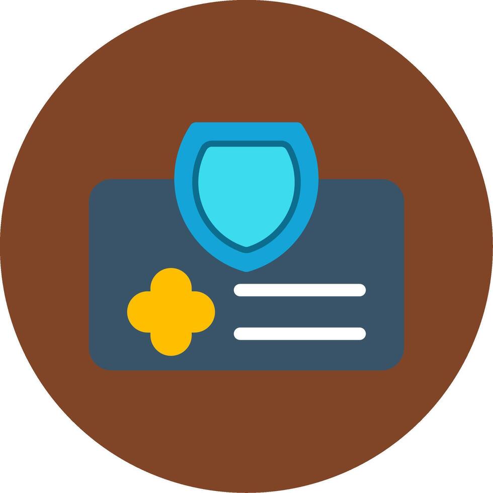 Medical Insurance Flat Multi Circle Icon vector