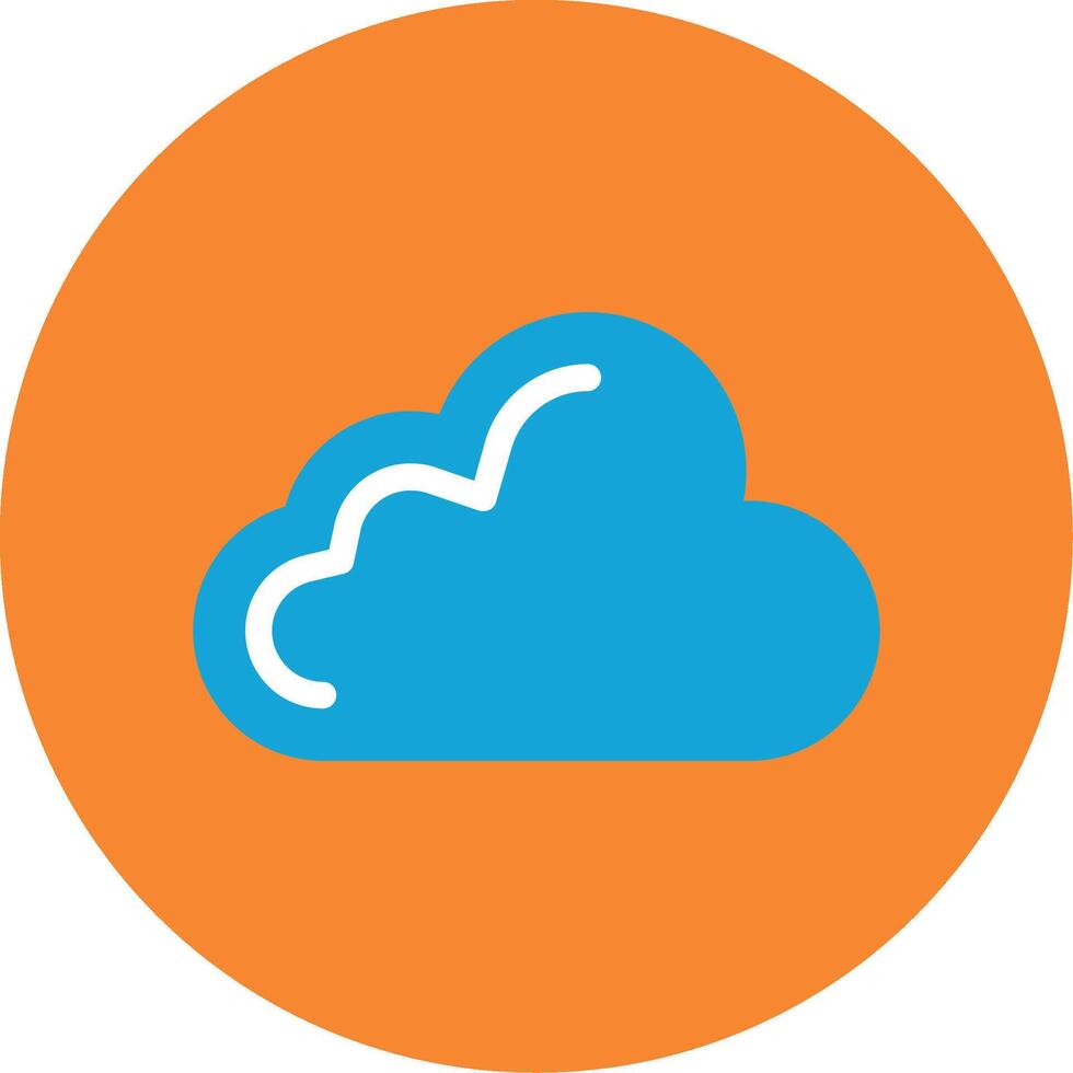 Cloud Flat Multi Circle Icon vector