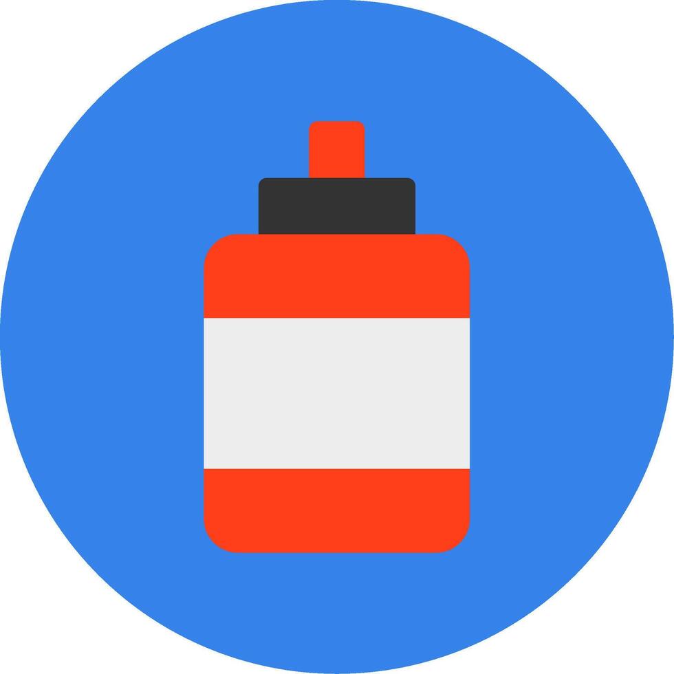 Ketchup Flat Multi Circle Icon vector