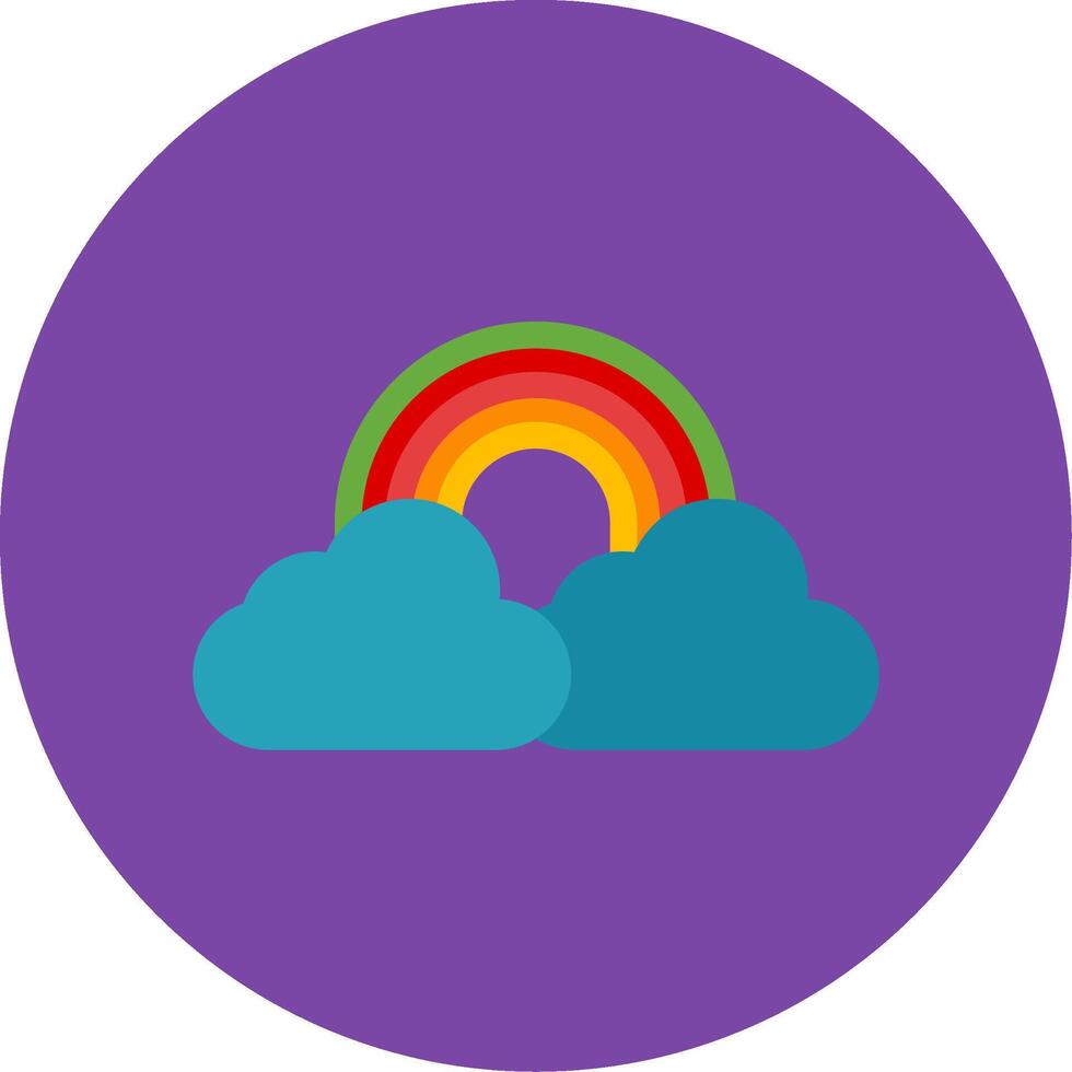 Rainbow Flat Multi Circle Icon vector