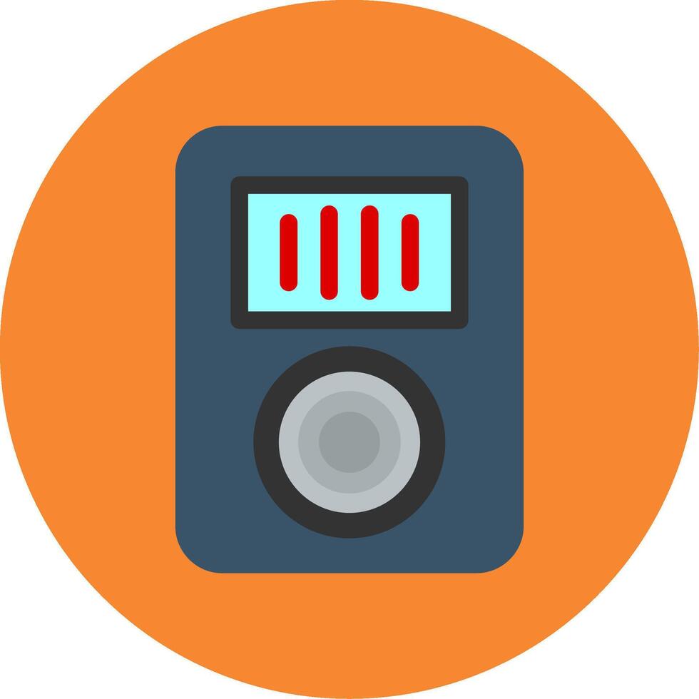 Music Player Flat Multi Circle Icon vector