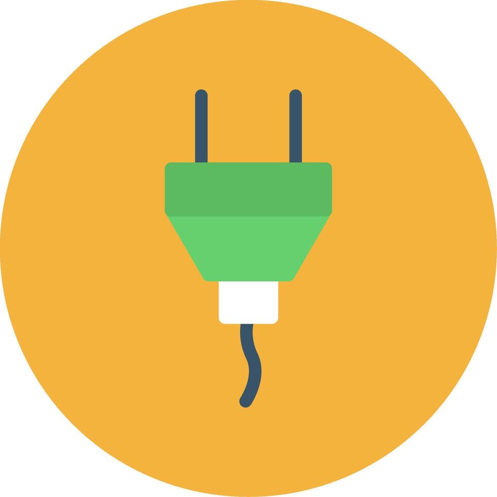 Plug Flat Multi Circle Icon vector