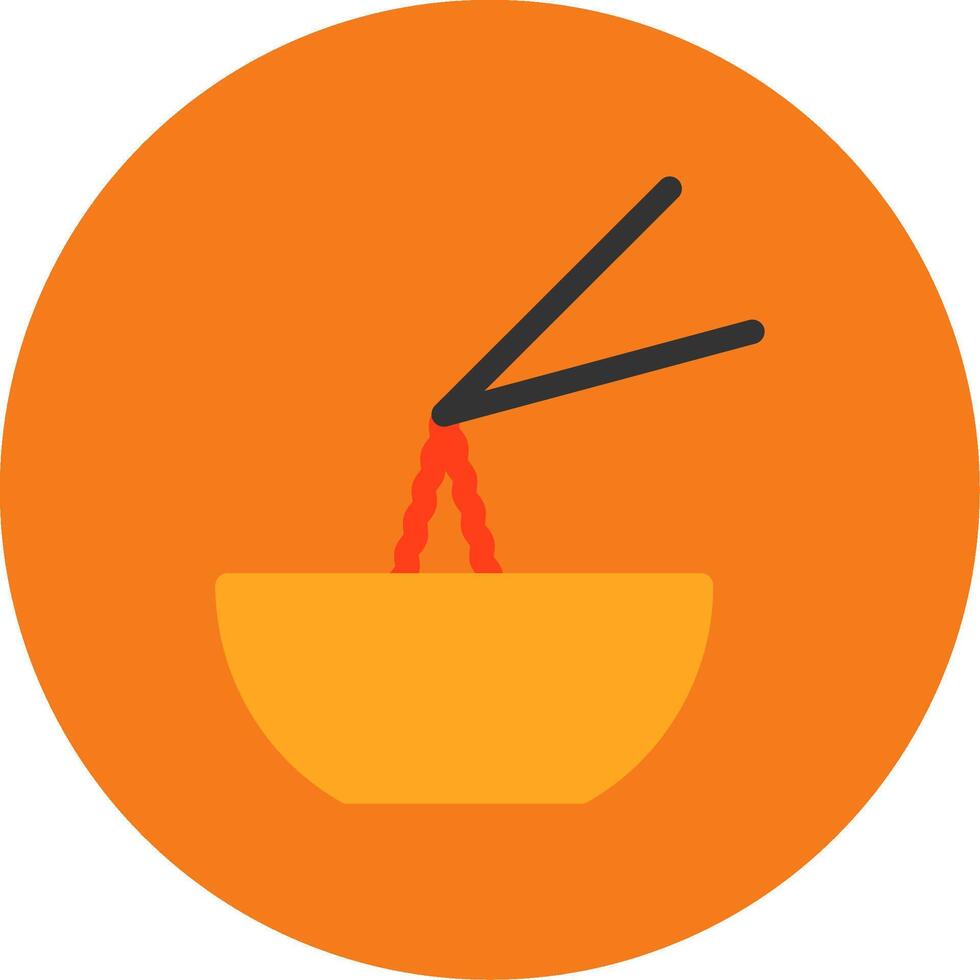 Noodles Flat Multi Circle Icon vector
