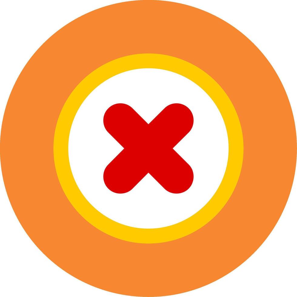 Cancel Flat Multi Circle Icon vector