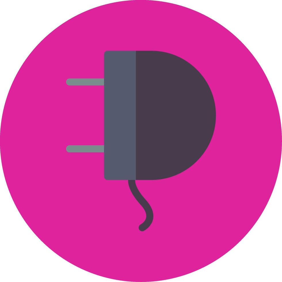 Charger Plug Flat Multi Circle Icon vector