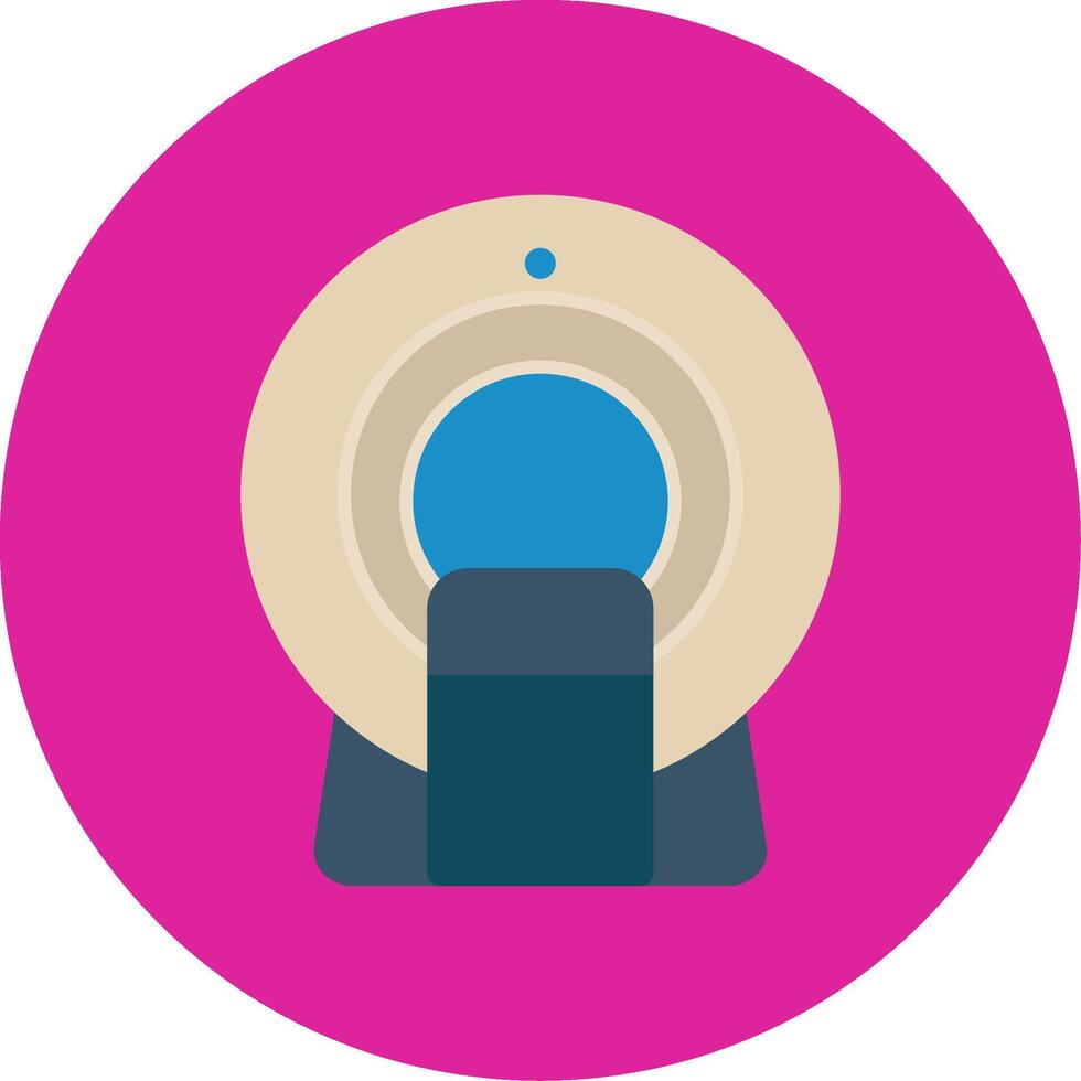 Ct Scan Flat Multi Circle Icon vector
