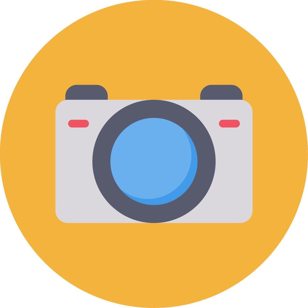 Camera Flat Multi Circle Icon vector