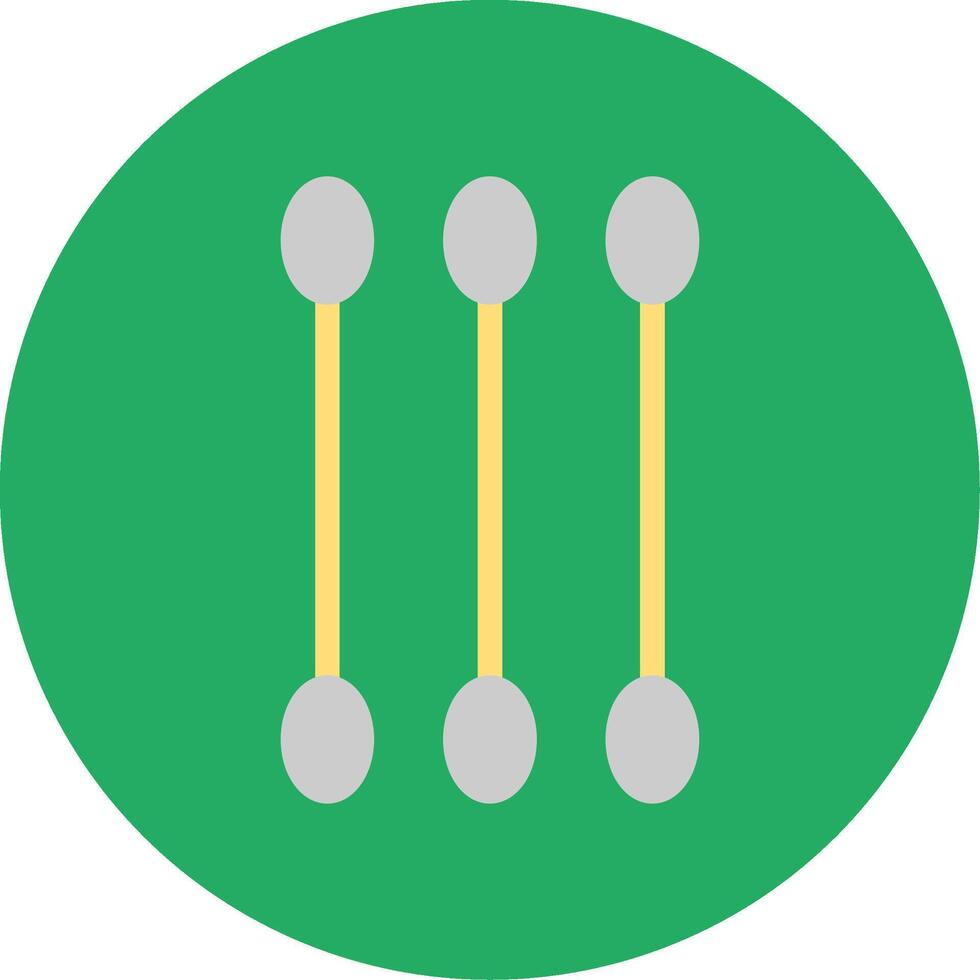 Cotton Swab Flat Multi Circle Icon vector