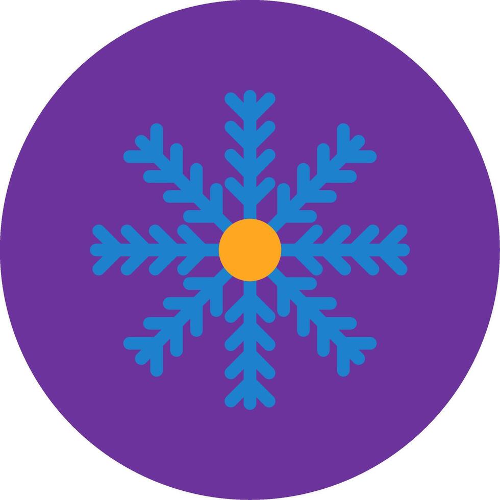 Snow Flake Flat Multi Circle Icon vector