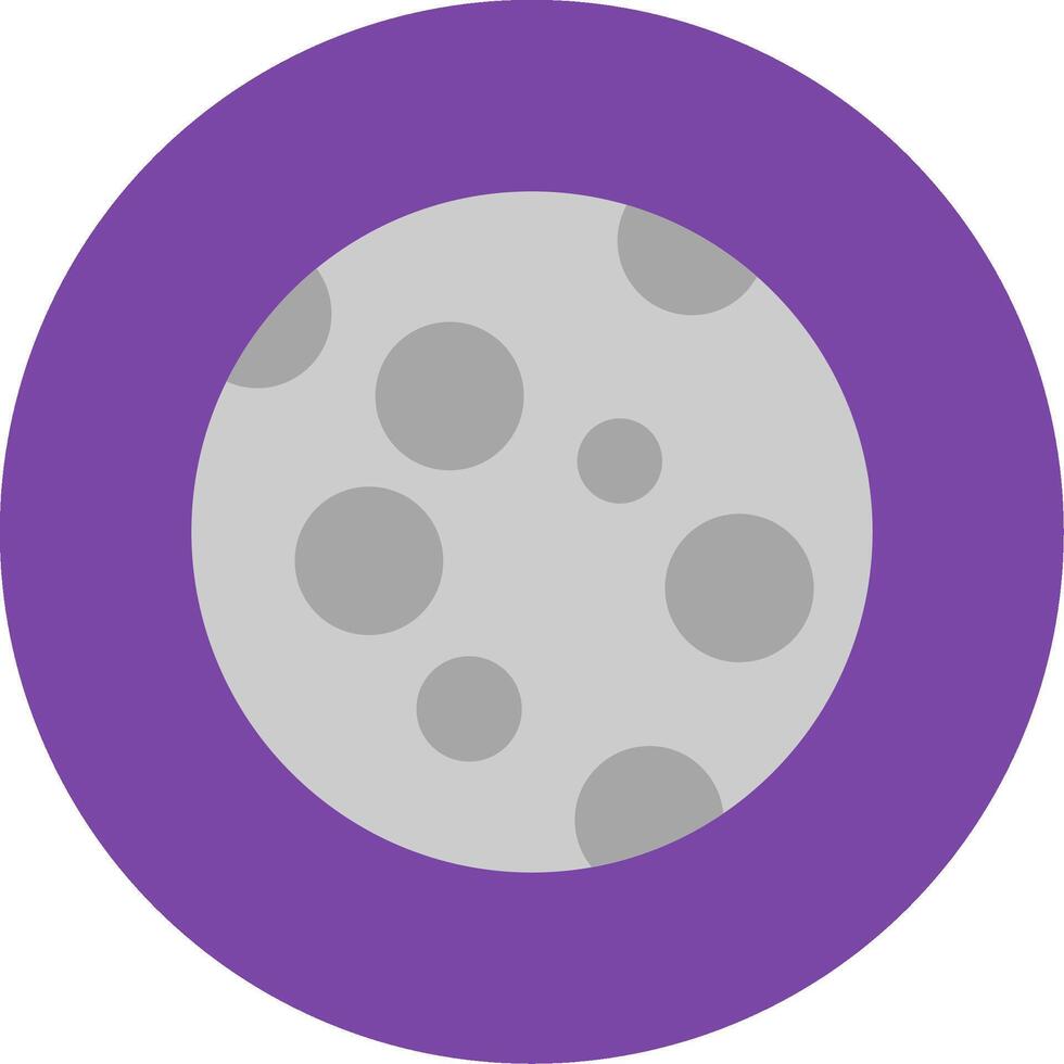 Moon Flat Multi Circle Icon vector
