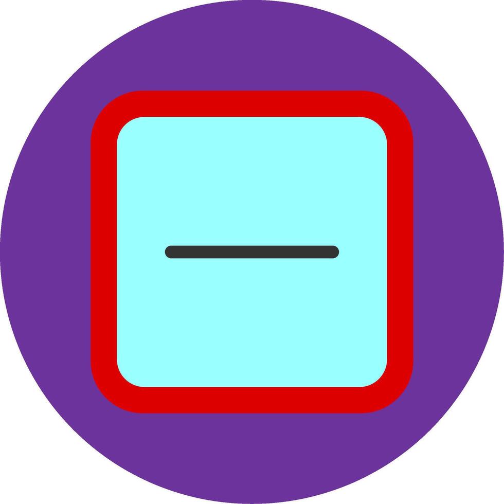 Minus Flat Multi Circle Icon vector