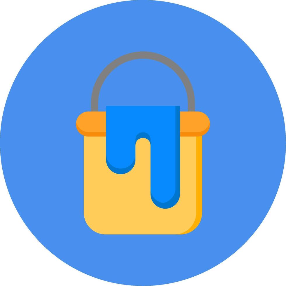 Paint Bucket Flat Multi Circle Icon vector