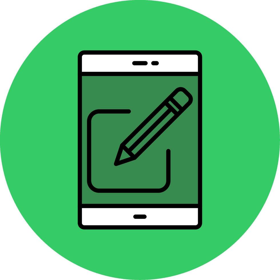 Editing Filled Circle Icon vector