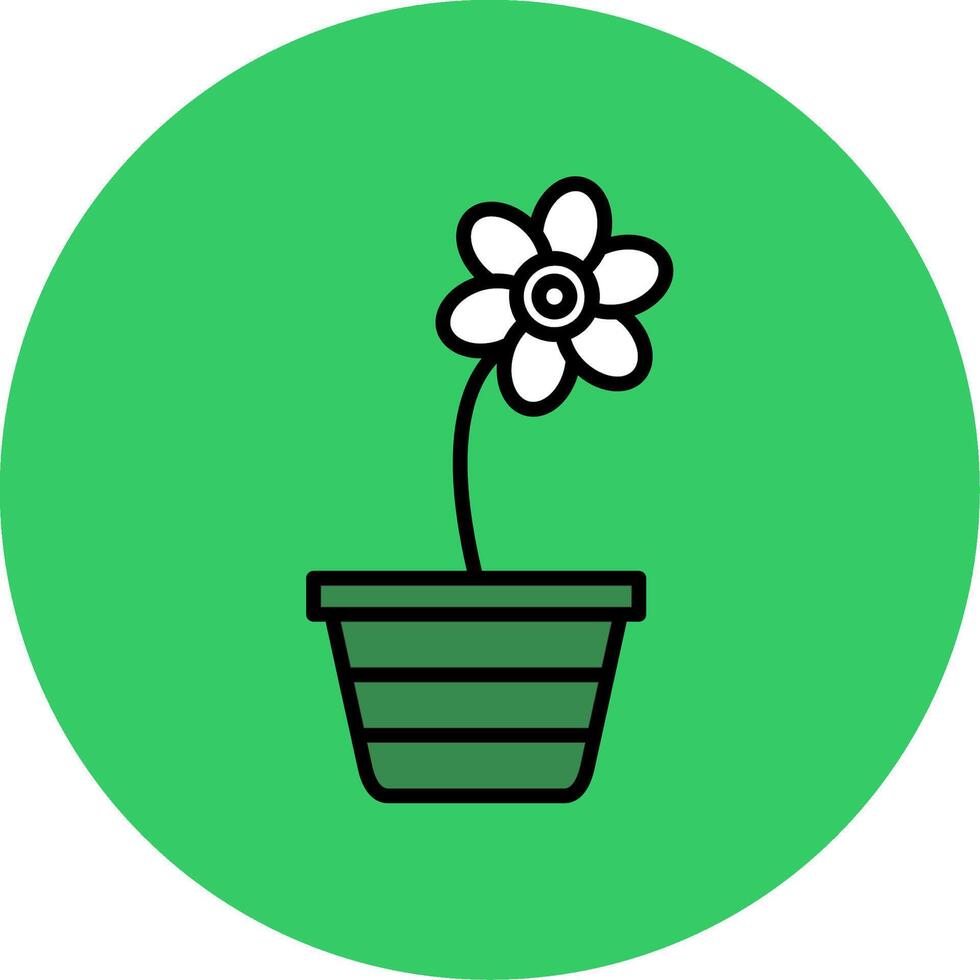 Crocus Filled Circle Icon vector