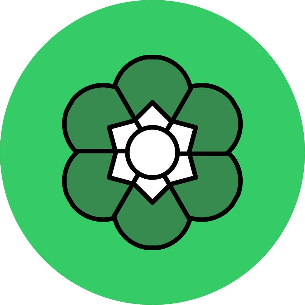 Freesia Filled Circle Icon vector