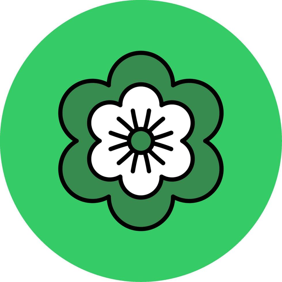 Geranium Filled Circle Icon vector