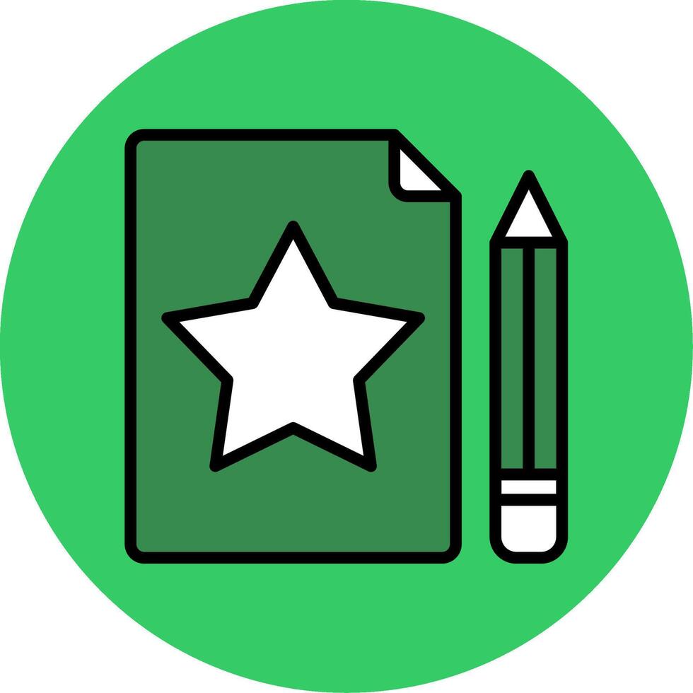 Copywriting Filled Circle Icon vector