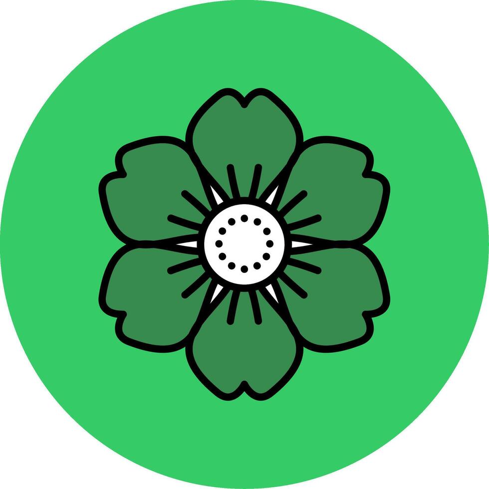 Nasturtium Filled Circle Icon vector