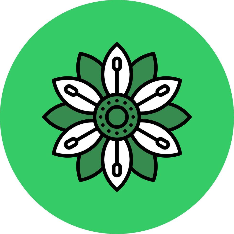 Tiger Lily Filled Circle Icon vector