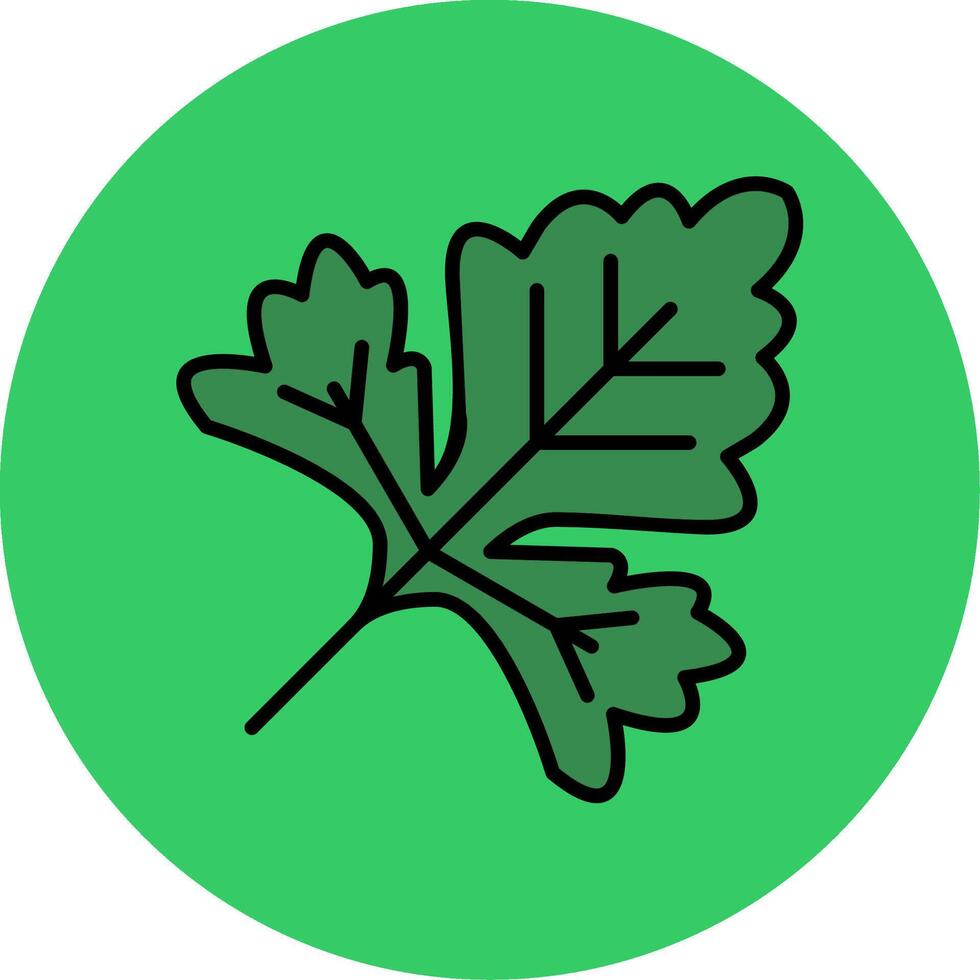 Coriander Filled Circle Icon vector