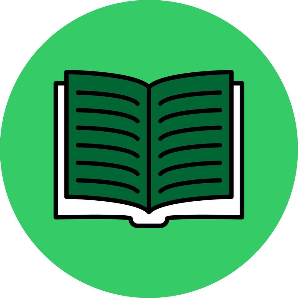 Reading Filled Circle Icon vector