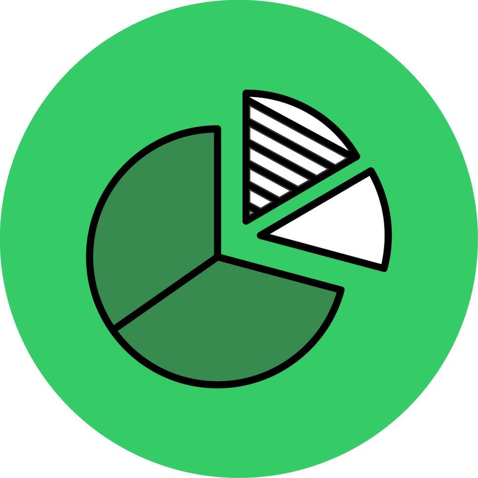 Pie chart Filled Circle Icon vector