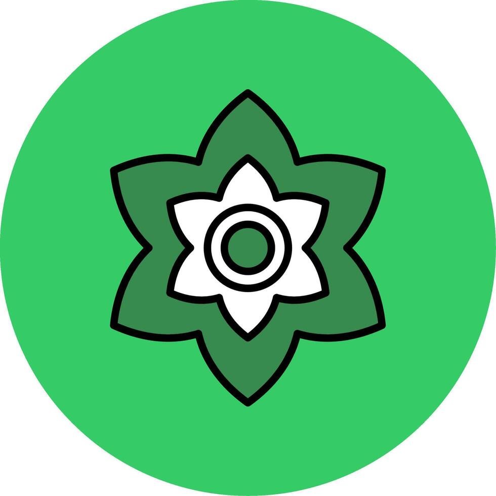 Daffodil Filled Circle Icon vector