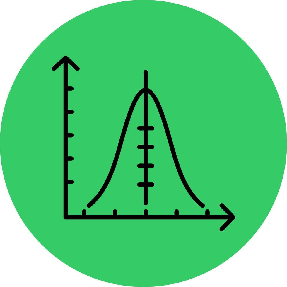 Histogram Filled Circle Icon vector