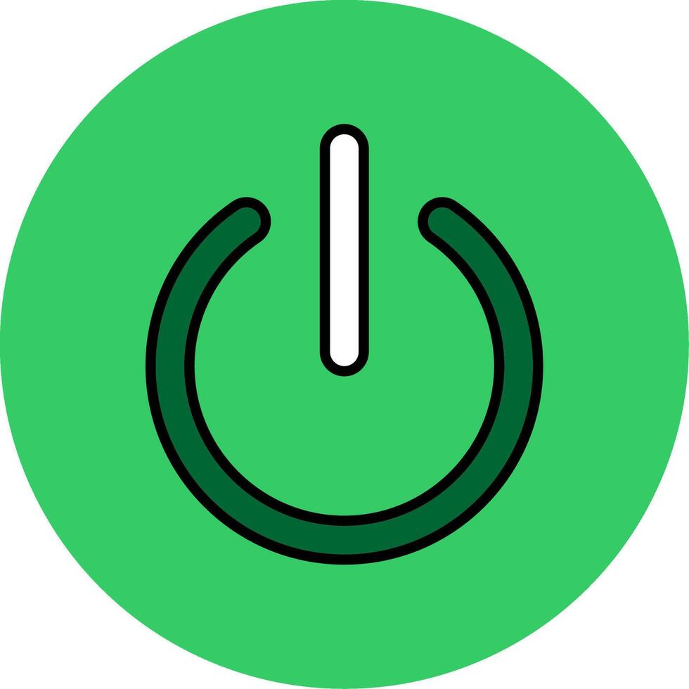 Power Filled Circle Icon vector
