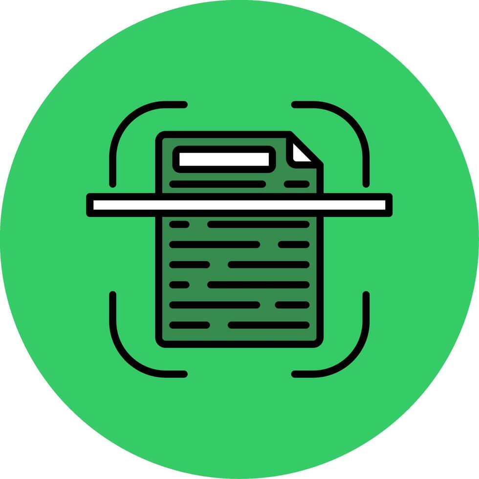 Scan Filled Circle Icon vector