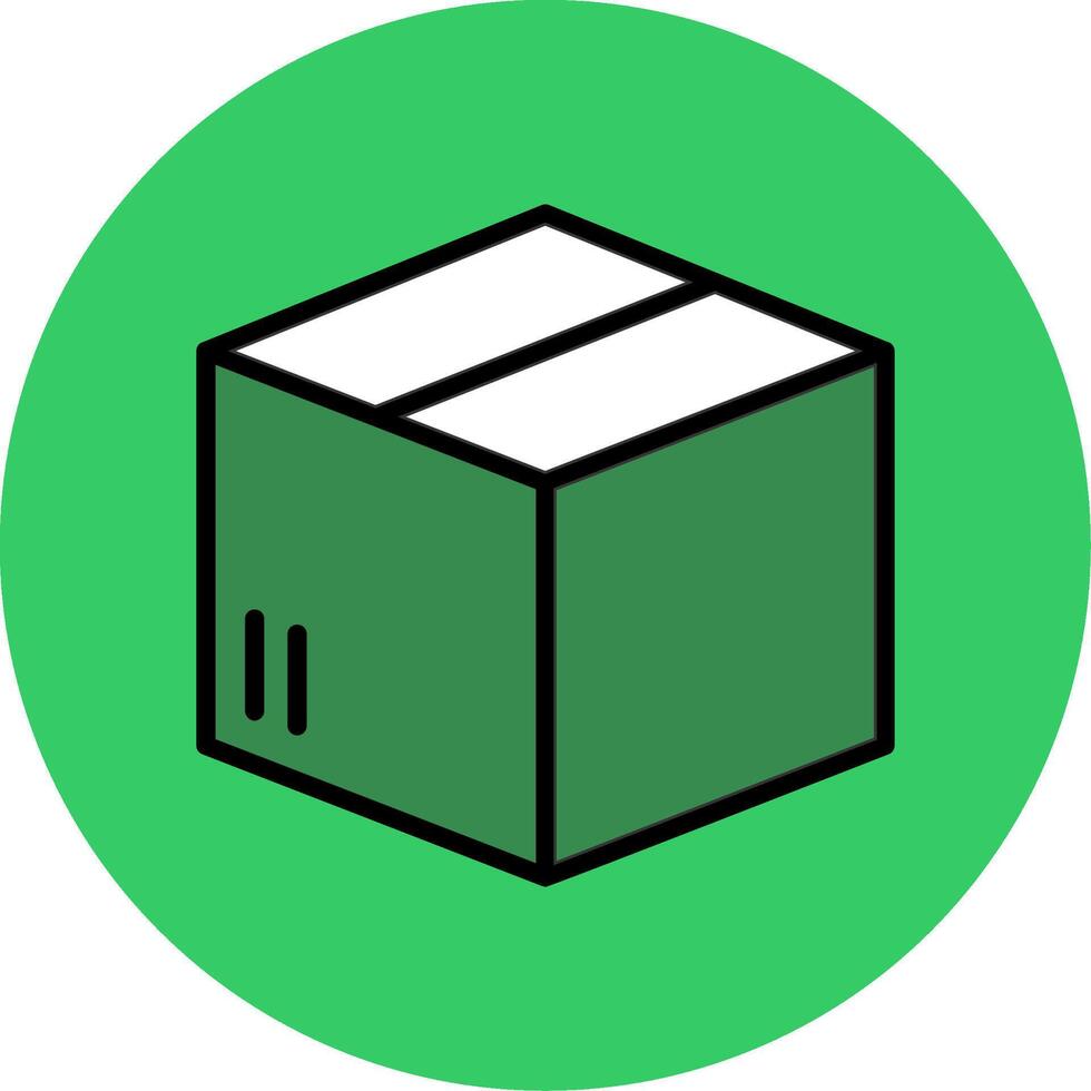 Box Filled Circle Icon vector