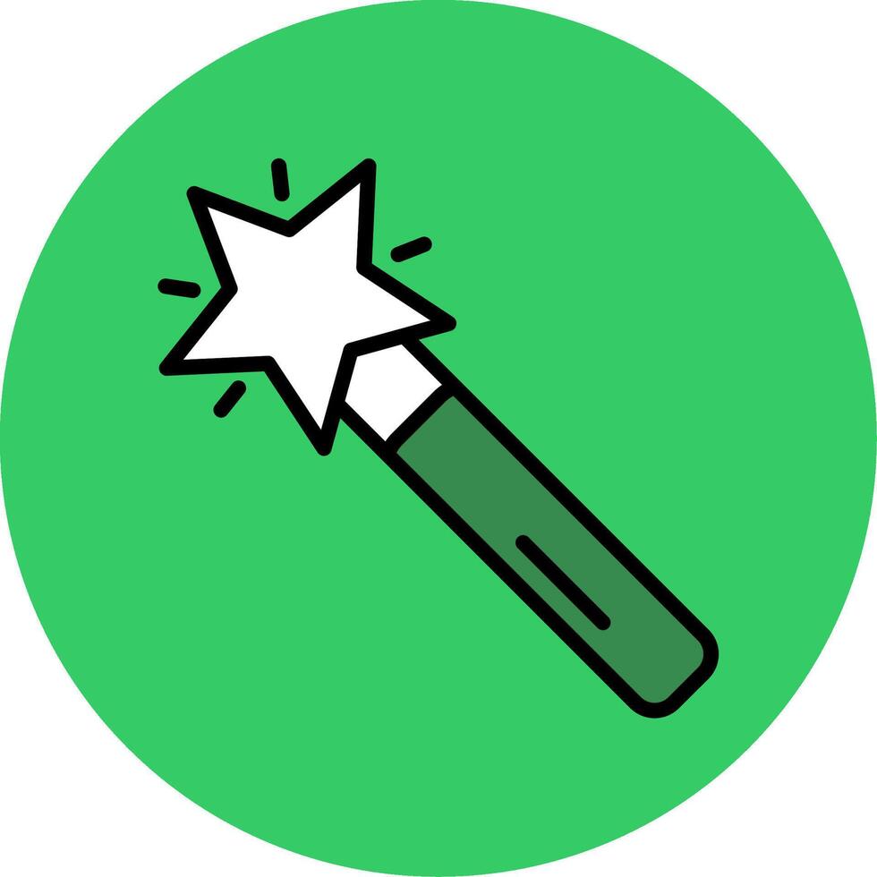 Magic Wand Filled Circle Icon vector