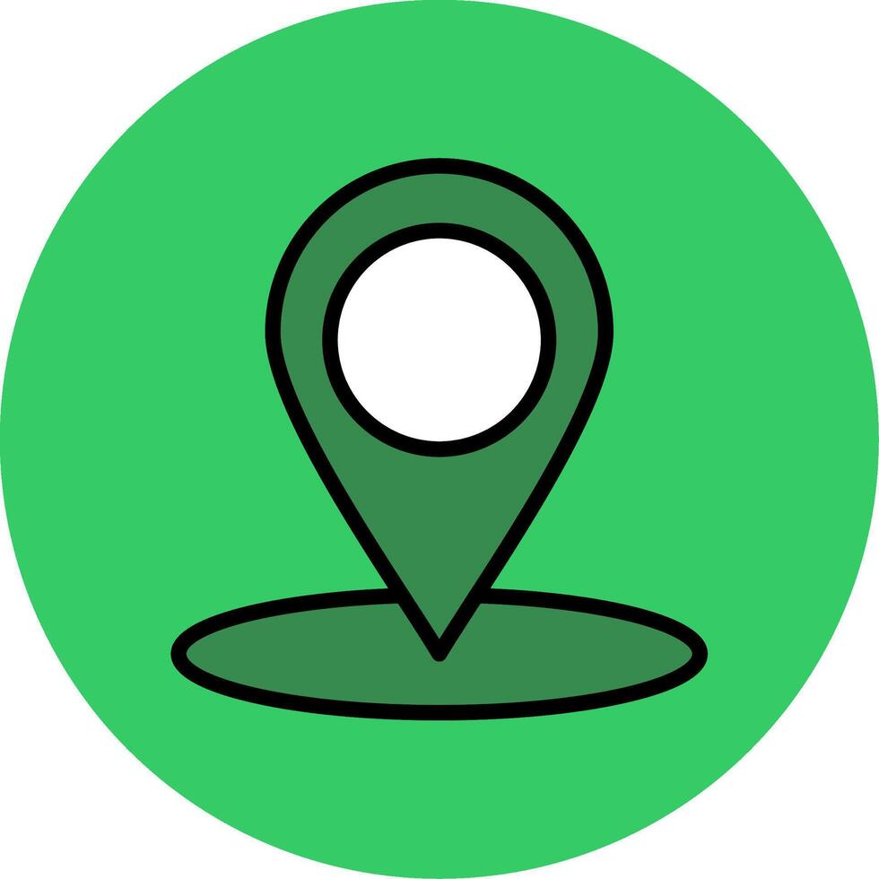 Location Filled Circle Icon vector