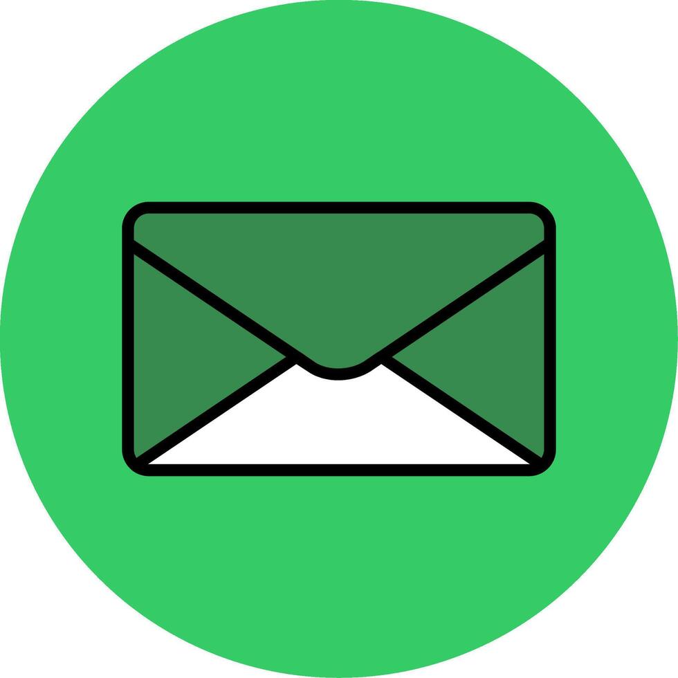 Mail Filled Circle Icon vector