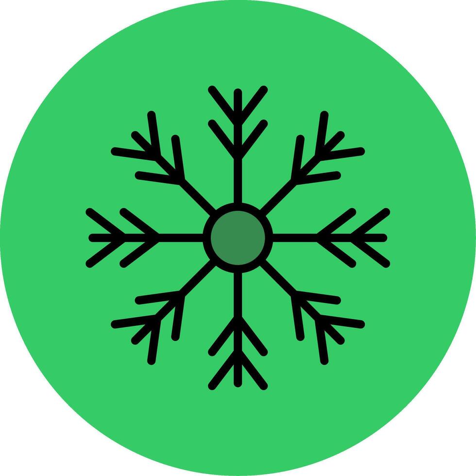 Snowflake Filled Circle Icon vector