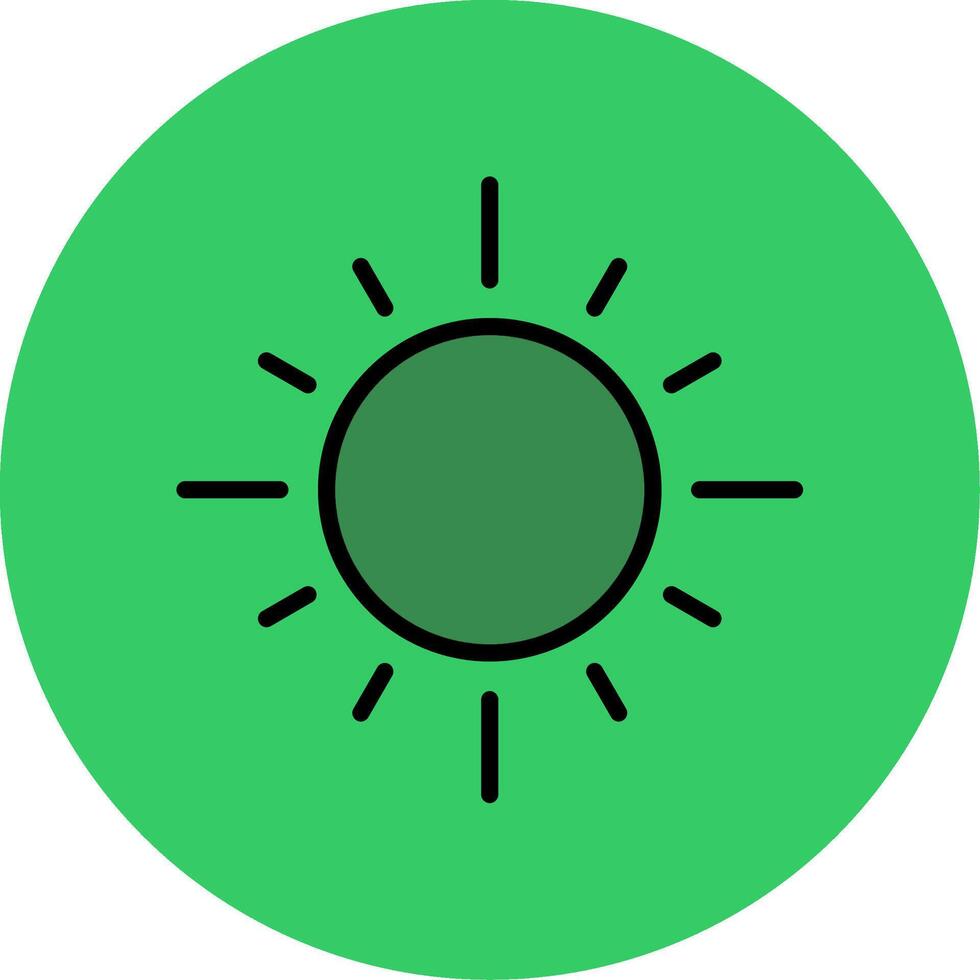 Sun Filled Circle Icon vector