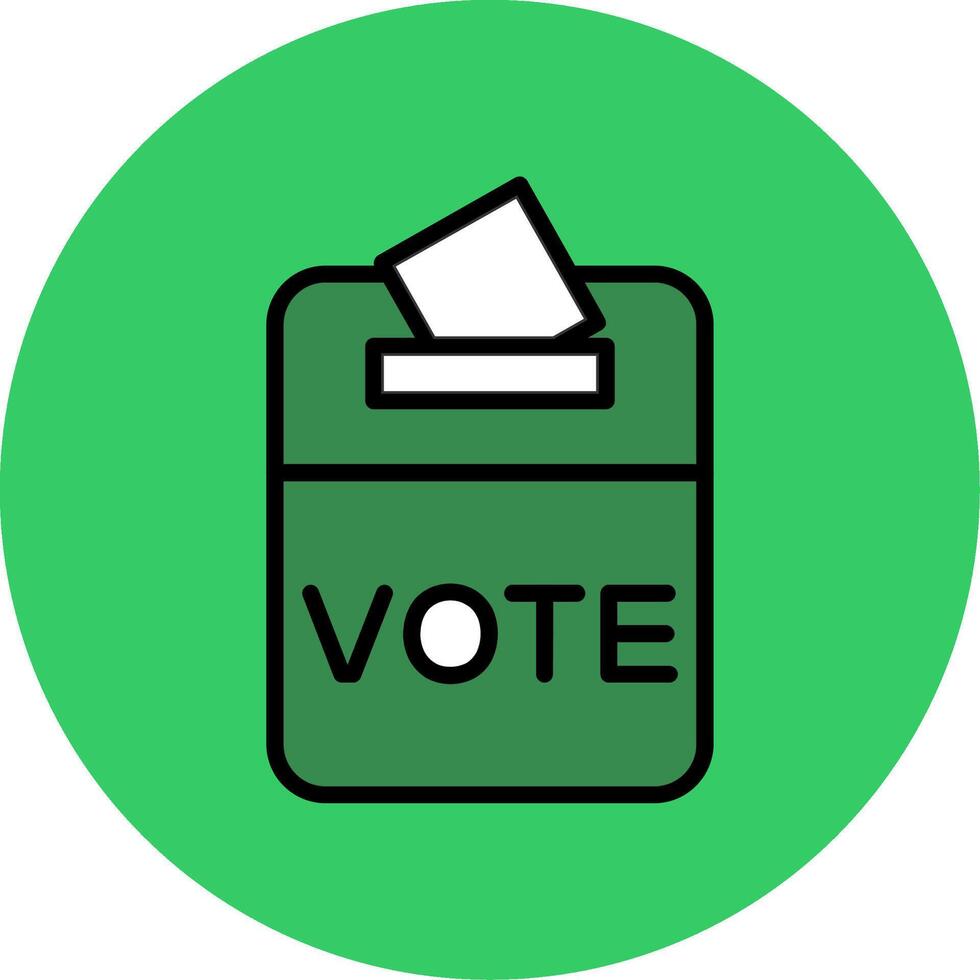 Voting Filled Circle Icon vector