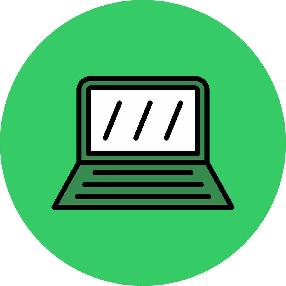 Laptop Filled Circle Icon vector
