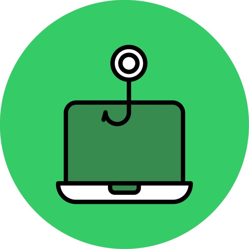 Phishing Filled Circle Icon vector