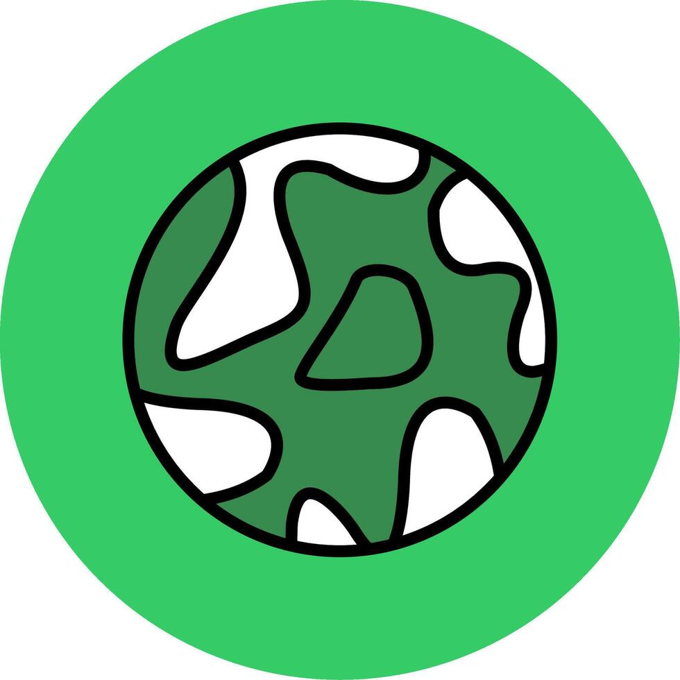 Planet Filled Circle Icon vector