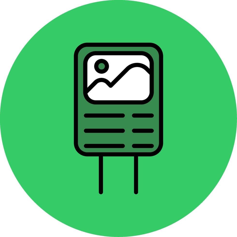Poster Filled Circle Icon vector
