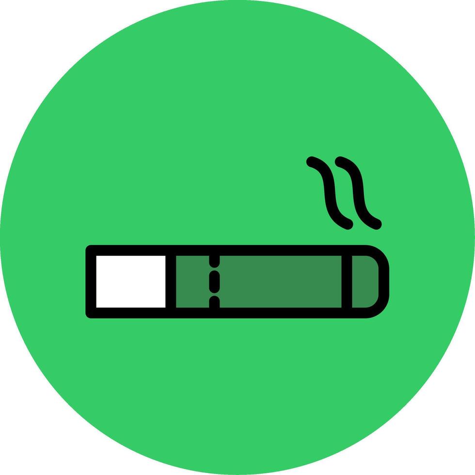 Smoking Filled Circle Icon vector