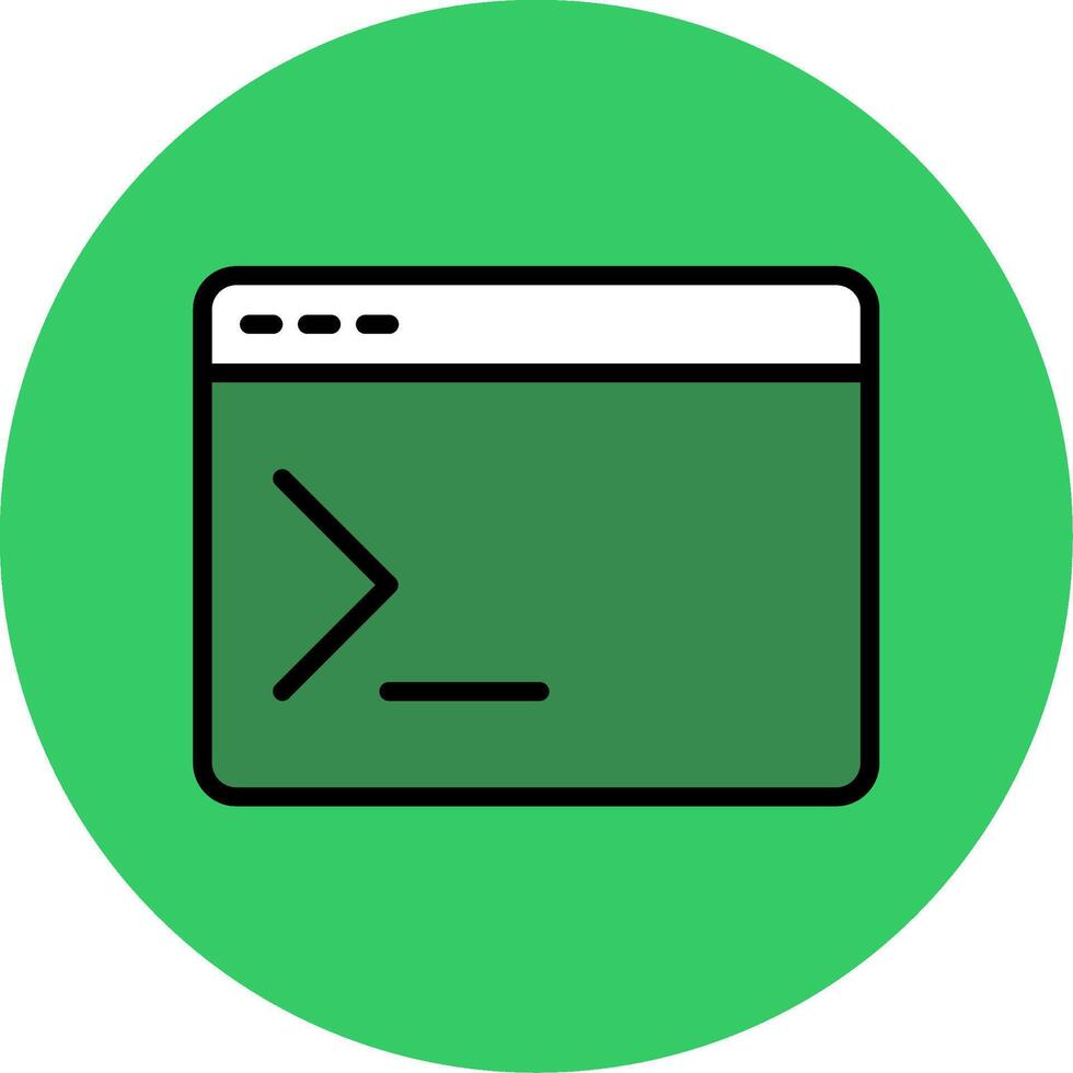 Terminal Filled Circle Icon vector