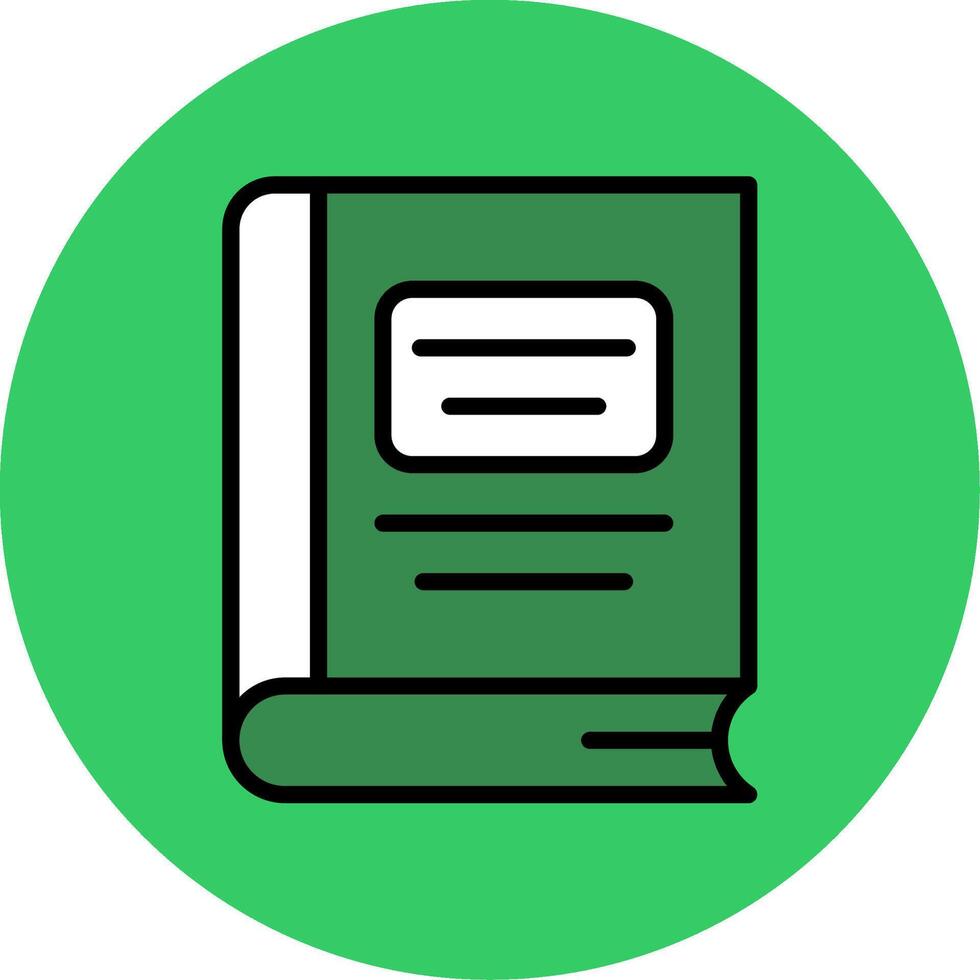Book Filled Circle Icon vector