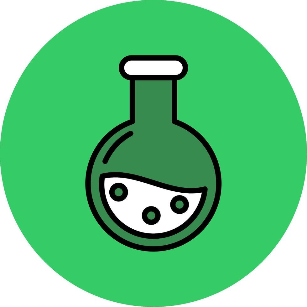 Flask Filled Circle Icon vector