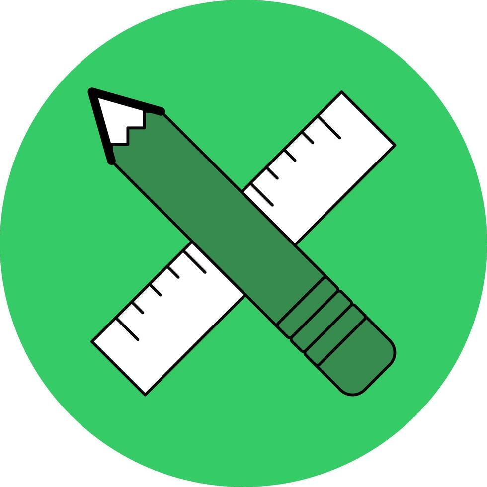 Pencil Filled Circle Icon vector
