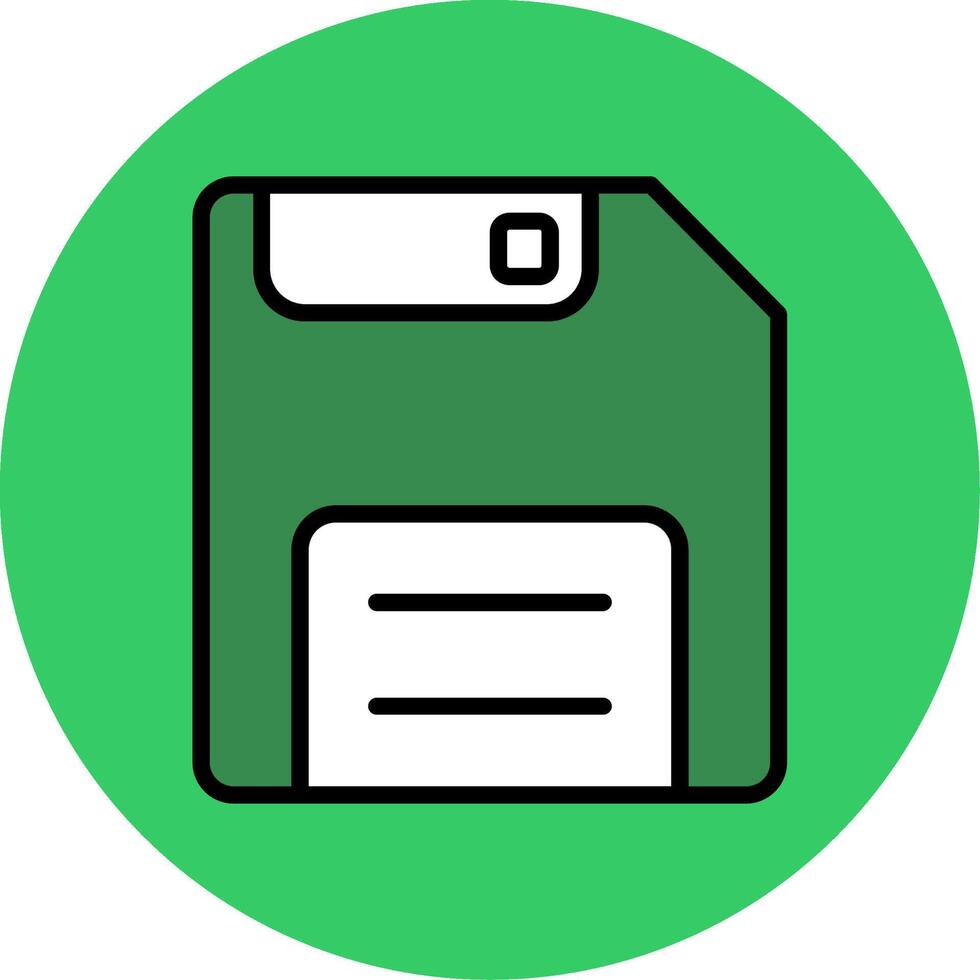 Save Filled Circle Icon vector